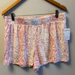 NWT Pj Salvage Pink Snake Print Shorts Size Large
